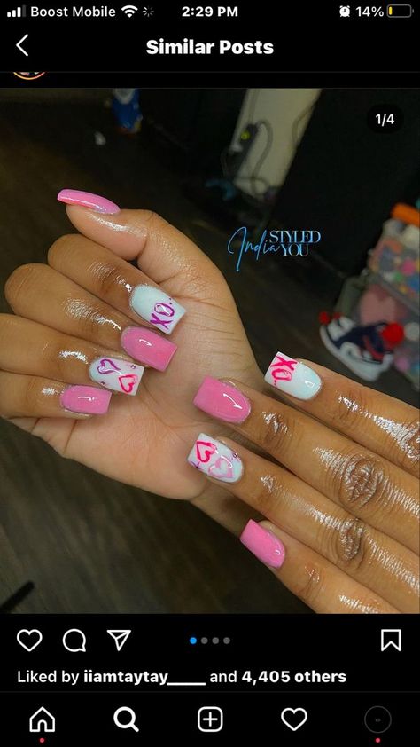 Short Square Acrylic Nails Designs, Acrylic Nail Designs Coffin, Acrylic Nail Set, Drip Nails, Ombre Acrylic Nails, Cute Acrylic Nail Designs, Simple Acrylic Nails, Short Square Acrylic Nails, Acrylic Nails Coffin Pink