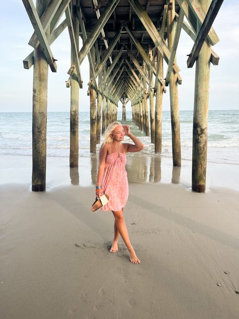 at the beach under the boardwalk @kkendallmadison on insta Boardwalk Photoshoot, Under The Boardwalk, Beach Boardwalk, Senior Pictures, Beach Pictures, At The Beach, The Beach