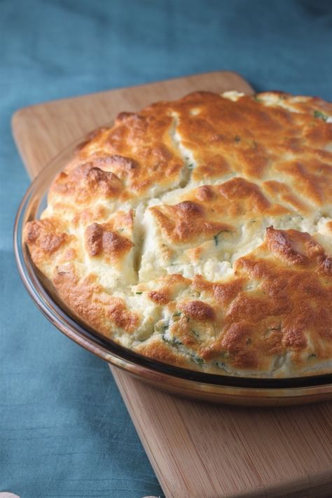 Cauliflower and cheddar souffle - the word "souffle" scares me but this looks so good it may be worth a try. Best Cauliflower Recipe, Souffle Recipes, Queso Cheddar, Interesting Recipes, Bbc Good Food Recipes, Food Website, Cauliflower Recipes, Savoury Cake, Flan