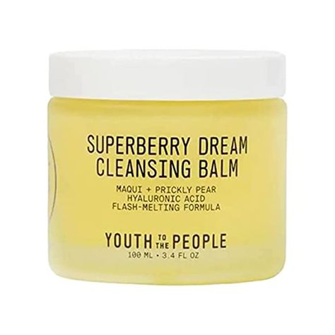 Amazon.com: Youth To The People Superberry Dream Cleansing Balm - Hyaluronic Acid Cleansing Balm for Face + Makeup Remover with Moringa, Acai - Paraben + PEG Free - Vegan, Clean Skincare (3.4oz) : Beauty & Personal Care Best Cleansing Balm, Makeup Remover Balm, Long Wear Makeup, Youth To The People, Face Balm, Moringa Oil, Hydrating Cleanser, Dry Sensitive Skin, Oily Skin Care