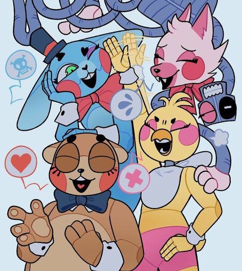 Fnaf Icon, Foxy And Mangle, Toy Bonnie, Fnaf Sl, Animatronic Fnaf, Fnaf Comics, Indie Horror, Fnaf Memes, Sister Location