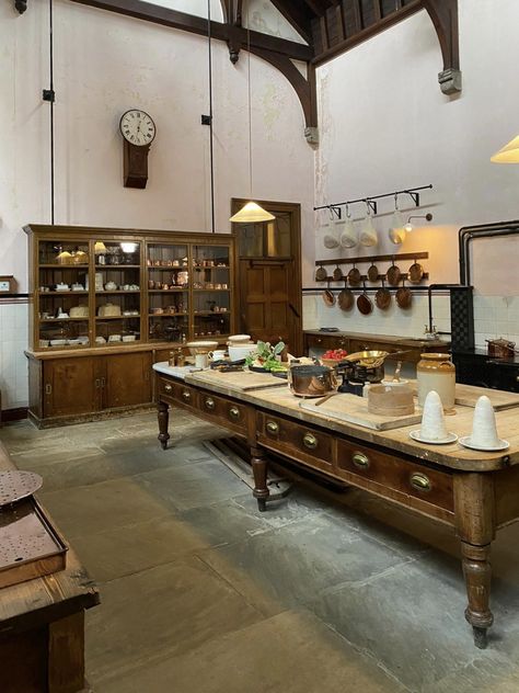 For The Love Of Kitchens - A Kitchen Fit For A Castle - The deVOL Journal - deVOL Kitchens For The Love Of Kitchens, Dairy Table, Old English Kitchen, Classic English Kitchen, Kitchen Prep Table, English Homes, Castle Kitchens, House Of Hackney Wallpaper, Magnolia Network