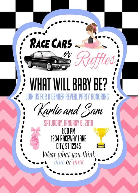 Racing Pregnancy Announcement, Cat Baby Shower, Simple Gender Reveal, Bow Gender Reveal, Gender Reveal Themes, Gender Reveal Ideas, Gender Party, Gender Reveal Party Decorations, Baby Gender Reveal Party