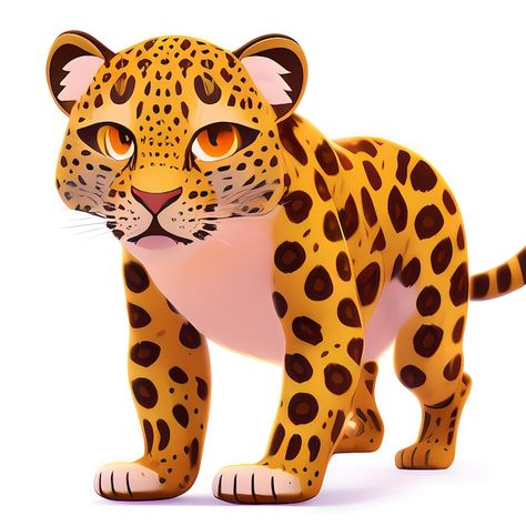 Leopard cartoon character cute little an... | Premium Photo #Freepik #photo #cheetah #jaguar #leopard #predator Leopard Cartoon, Leopard Illustration, Jaguar Leopard, Alphabet Activities, Cute Little Animals, Animal Illustration, Cartoon Character, Vector Photo, Premium Photo