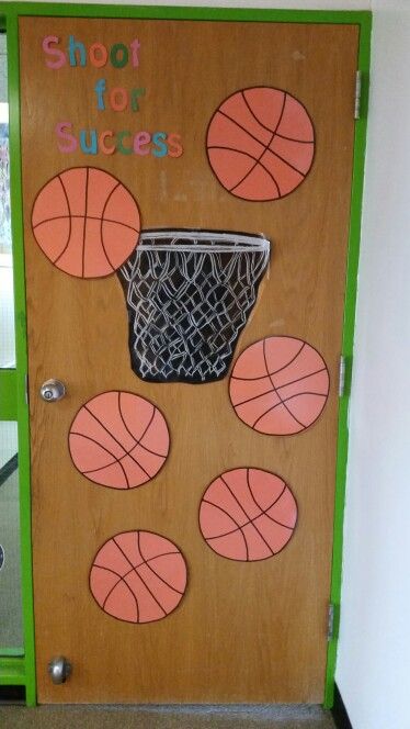 Sports Themed Door - Classroom Decor Basketball Classroom Door, Sports Door Decorations Classroom, Door Classroom, Bulletin Boards Theme, Sports Theme Classroom, Vbs Decorations, Sports Classroom, Sport Theme, Sport Decor