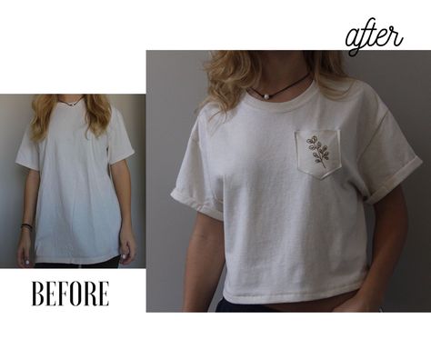 Make A Crop Top, Tee Shirts Diy, Distressed Tshirt Diy, Baggy Shirts, Diy Crop Top, Baggy Shirt, Crop Tops Online, T Shirt Crop Top, T Shirt Flowers