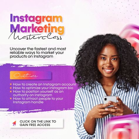 Instagram Flyer Design, Masterclass Poster Design, Masterclass Flyer, Education Ads, Course Flyer, Yt Thumbnail, Content Development, Facebook Ads Design, Instagram Flyer