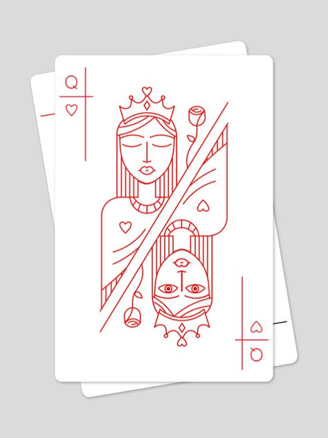 Minimalist Playing Cards on Behance Graphic Design Playing Cards, Playing Card Drawing, Minimalist Playing Cards, Deck Of Cards Design, Playing Cards Illustration, Playing Card Illustration, Diwali Invite, Playing Card Tattoo, Playing Card Tattoos