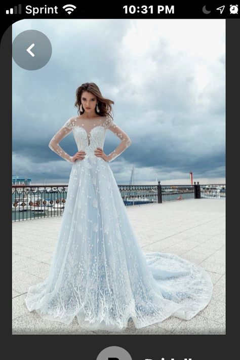 Soft Wedding Dresses, Light Blue Wedding Dress, Pale Blue Wedding, Blue Wedding Gowns, Blue Wedding Dress, Boho Bridal Gowns, Light Blue Wedding, White Wedding Gowns, Pnina Tornai