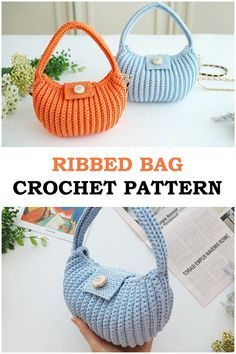 Bags Knitted, Diy Crochet Basket, Easy Crochet Basket Pattern, Crocheted Purses, Modern Haken, Handbags For Ladies, 2023 Crochet, Crochet Baskets, Free Crochet Bag