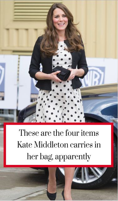 The four items Kate Middleton carries around in her handbag Kate Middleton Handbags, Kate Middleton Bags, Kate Middleton Shoes, Purse Outfit, Royal Family News, Kate Middleton Style, Royal Engagement, British Royalty, The Duchess