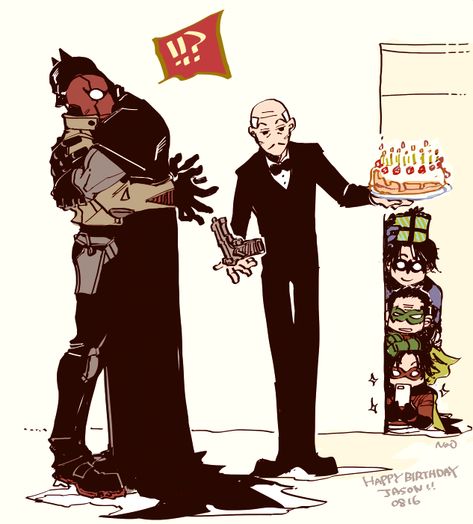 Batman And Jason Todd Art, Bruce Wayne X Jason, Batman Family Fanart, Happy Birthday Jason, Batman Nightwing, Dc Comics Funny, Marvel Fanart, Univers Dc, Batman Funny