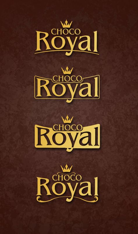 Choco royal - logo design on Behance Royal Logo Design, Logo Color Combinations, Supermarket Logo, Modern Bakery, Catering Logo, Rs Logo, Royal Kitchen, Royal Cakes, Royal Logo