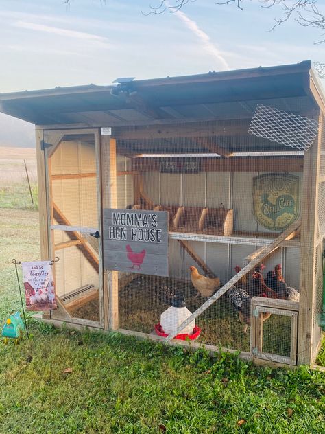 Chicken Set Up, Cheap Chicken Run Ideas, Chicken Coop Ideas, Cute Chicken Coops, Small Chicken Coops, Chicken Coop Garden, Chicken Barn, Poultry House, Backyard Chicken Coop Plans