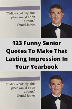 Year Books Quotes, High School Quotes Funny Yearbooks, Funny Yearbook Signing Ideas, Twin Senior Quotes Yearbooks, Rory Gilmore Senior Quote, Funny Quotes For Senior Year, Highschool Quote Ideas, High School Yearbook Quotes Funny, Sr Quotes Yearbook