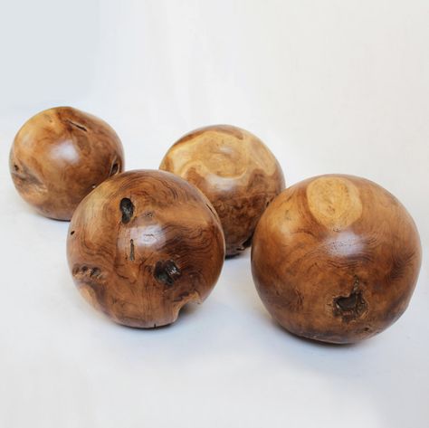 Shop this look at Mix Furniture! Tumbled round teak root spheres with hand wax finish. Interesting design element and shape. Each is unique and sold individually. Trunk Furniture, Hand Wax, Interesting Design, Wood Pieces, Organic Modern, Finials, Design Element, Wood Grain, Design Elements