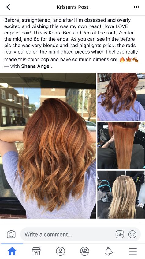 Kenra Demi Formulas, Kenra Color Formulas Copper, Kenra Color Formulas, Hairstylist Tips, Hair Stylist Tips, Hair Formulas, Hair Formula, Kenra Color, Stylist Tips