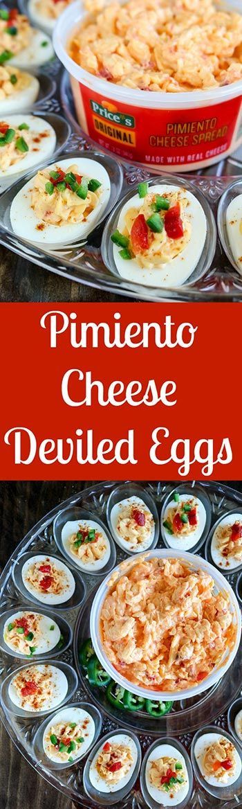 Pimiento Cheese Deviled Eggs will become your new favorite summer party snack! Sweet, tangy and mild Price*s Pimiento Cheese Spread adds a wonderful new flavor dimension to the traditional deviled egg. Finish with diced pimiento peppers plus diced jalapenos for a delicious kick #Ad #pricestradition #pimientiocheesespread #pimientocheese #summerentertaining #deviledeggs #glutenfree Summer Party Snacks, Brunch Bites, Pimiento Cheese, Elegant Appetizers, July Recipes, Egg Dishes, Best Appetizer Recipes, Appetizers Recipes, Party Snack