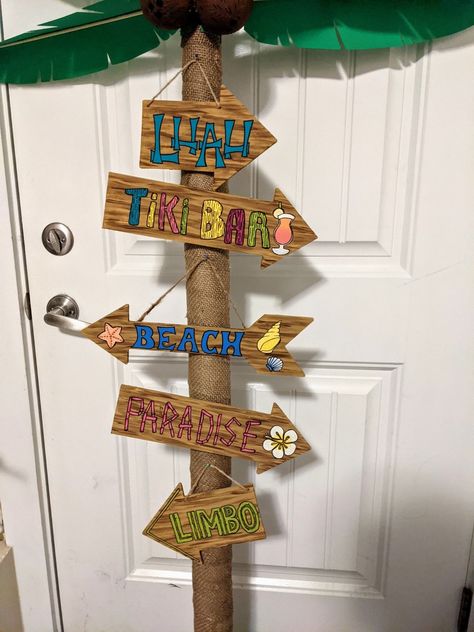 Luau Signs, Vendor Ideas, Hawaii Painting, Water Festival, 99 Cent Store, Wooden Arrows, Hawaiian Decor, Arrow Signs, Dole Whip