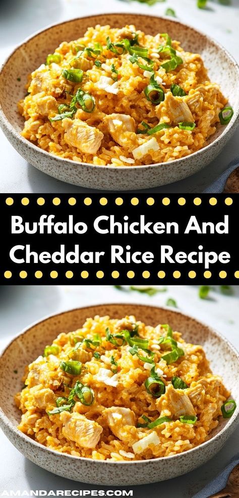 Searching for a family-friendly dinner? This Buffalo Chicken and Cheddar Rice Recipe offers a delightful blend of bold flavors and comforting textures. Ideal for any occasion, it makes mealtime fun and satisfying for everyone. Buffalo Chicken And Rice, Buffalo Rice, Cheddar Rice, Zesty Chicken, Spicy Buffalo Chicken, Easy Buffalo Chicken, Hearty Dinner, Cheesy Recipes, Chicken And Rice