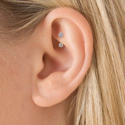 Rook Piercing And Migraines Piercing Conch, Initial Earrings, Bar Stud Earrings, Cartilage Earrings, Bridesmaid Earrings, Tragus, Sterling Silver Studs, Conch, Piercing Jewelry