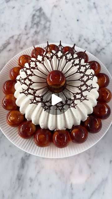 Josia Reichen on Instagram: "„St.Honoré Cake““ with two Verions of fancy Tuilles“   My first self-designed tuille, made by @moldbrothers   #sthonore #sthonoré #pastryart #creatuscreare #pastrychef #artofplating #pastryskills #decoratingideas #siliconmold #vanilla #mascarponecream #pastrylove #caramelcake #profiteroles" Saint Honore Cake, St Honore Cake, St Honore, Saint Honore, Choux Pastry, Pastry Art, Caramel Cake, Chef Life, Self Design