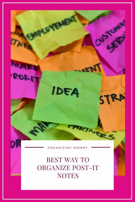 Best Way to Organize Post-It Notes Post It Board Ideas, Post It Notes Organization, Post It Note Organization, Post It Organization, Notes Storage, Desk Organisation, Diy Posts, Notes Organization, Recipe Organization