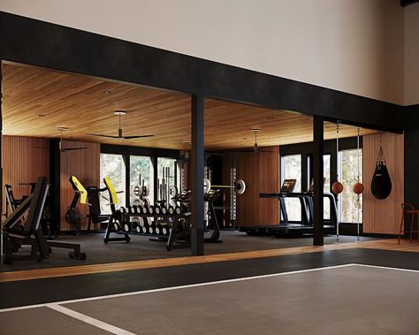 Excited to share a sneak peek of the impressive barndominium/mancave project we've been pouring our hearts into! 🏠💪 The gym area, complete with a relaxing infrared sauna, is now fully ready for some serious workouts and self-care sessions! 💫 #BarndominiumGoals #MancaveVibes #GymReady