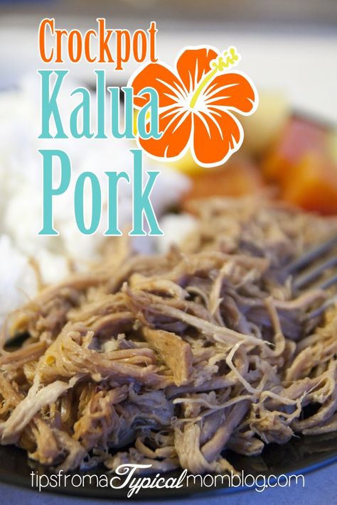 Crock Pot Kalua Pork. So easy and just like what you get at a Luau! Hawian Food, Kailua Pork, Kalua Pork Crockpot, Hawaiian Pulled Pork, Luau Food, Kalua Pork, Crock Pots, Hawaiian Dishes, Pork Dinner