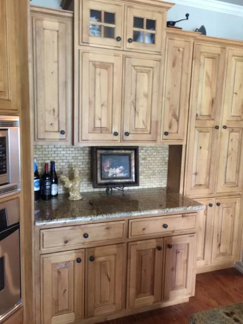 Knotty Alder Stain Colors, Rustic Alder Kitchen Cabinets, Stained Knotty Alder Cabinets, Alder Stain Colors, Knotty Alder Stain, Knotty Alder Kitchen Cabinets, Alder Wood Kitchen Cabinets, Knotty Alder Kitchen, Alder Kitchen Cabinets