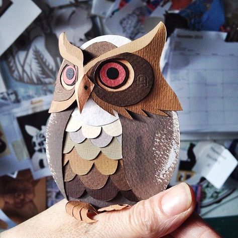 A Level Art Sketchbook, Small Couch, Paper Cutout Art, Cardboard Box Crafts, Paper Owls, Geometric Shapes Art, Cardboard Sculpture, Cool Paper Crafts, Owl Crafts