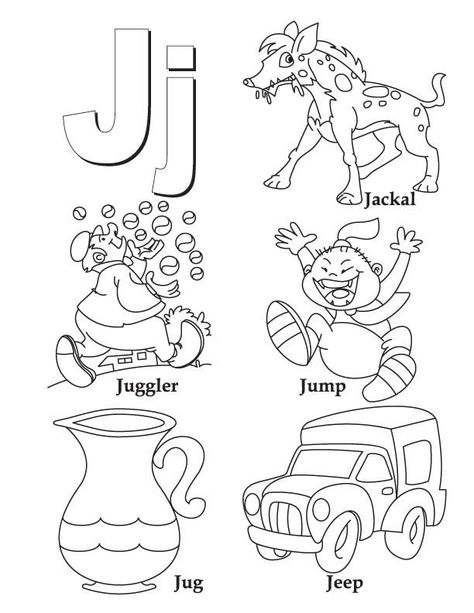 My A to Z Coloring Book Letter J coloring page J Alphabet, The Letter J, Abc Coloring, Alfabet Letters, Preschool Letters, Book Letters, Alphabet Coloring Pages, Alphabet Coloring, Color Worksheets