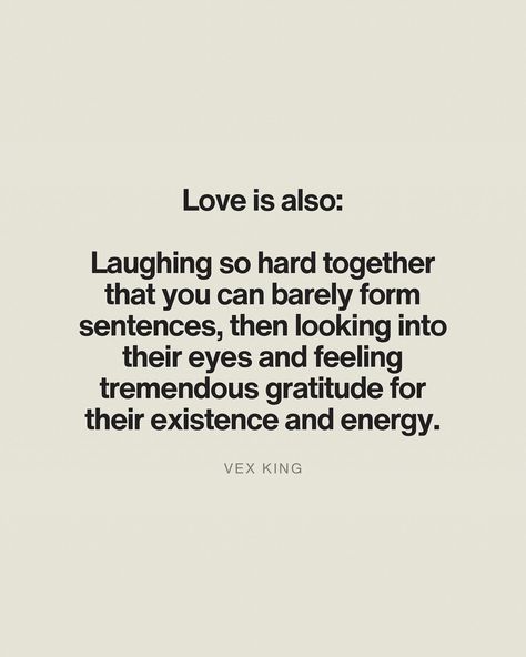 Tag the first person this made you think of 🤍👇🏽⁣⁣ ⁣ Loving relationships are all about co-creating a life together, offering support, encouragement, commitment, and closeness. But it’s also the simple pleasures—like playfulness, humour, and a good laugh—that truly bring love to life.⁣⁣ ⁣ Laughter is a form of vulnerability. It means letting your guard down, dropping the persona, and enjoying the moment with someone. This kind of intimacy is invaluable in relationships.⁣⁣ ⁣ Life can be tough; ... Enjoying The Moment, Support Encouragement, Loving Relationships, Letting Your Guard Down, Relationships Love, Laughing So Hard, Simple Pleasures, What Is Love, Gratitude