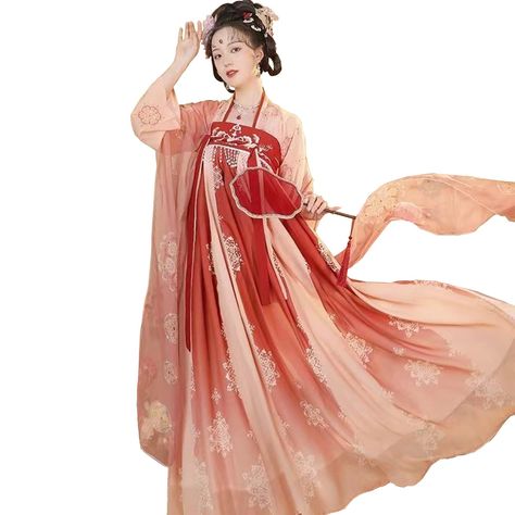 Dress Skirt Outfit, Hanfu Clothing, Stage Photography, Gentle Woman, Traditional Chinese Hanfu, Chinese Clothes, Chinese Hanfu, Tang Dynasty, Soft Clothes