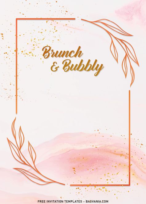 Brunch Invitations Template Free, Brunch Invitations Template, Birthday Brunch Invitations, Classy Brunch, Diy Invitation Card, Brunch And Bubbly, Curious George Birthday, Floral Birthday Invitations, Summer Party Invitations