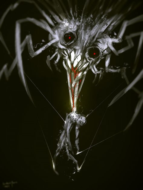 ArtStation - Spider Puppet Scary Spider Art, Horror Spider Art, Spider Monster Design, Spider Creature Concept Art, Spider Horror Art, Spider Creature Design, Spider Monster Concept Art, Bug Creature Design, Amalgamation Monster