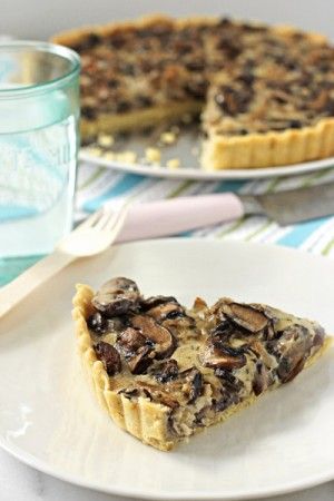 Cornmeal Crust, Mushroom Tart, Wild Mushroom, Savory Tart, Brunch Dishes, Quiche Recipes, Wild Mushrooms, Provolone, Fresh Thyme