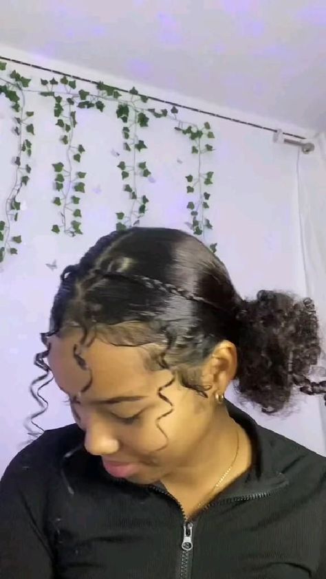 Two Buns On Curly Hair, Water Park Hairstyles For Black Women, 2 Bun Curly Hairstyle, Mixed Curly Hair Down, 3b Hairstyles For School, Natural Hairstyles For Sports, Star Swoop Hairstyle, Easy 3c Hairstyles, 3c Hairstyles For School