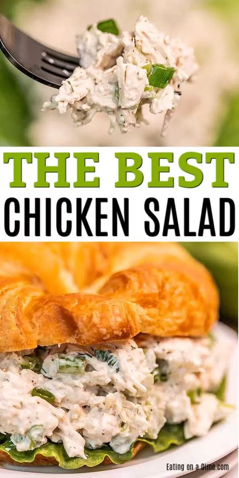 We have the best chicken salad recipe and it is simple to make! This is so creamy and delicious. Serve it over lettuce or on croissants for a great meal. Easy Chicken Salad Recipe, The Best Chicken Salad, Best Chicken Salad, Best Chicken Salad Recipe, Chicken Salad Sandwich Recipe, Chicken Salad Recipe Easy, Easy Chicken Salad, Recipe Salad, Chicken Salad Sandwich