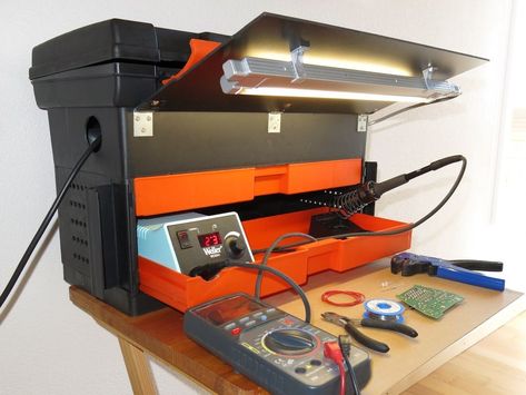 Electronics Bench, Electronics Workbench, Portable Workstation, Portable Workbench, Mobile Workshop, Electronic Workbench, Electronics Workshop, Soldering Station, Electronic Projects