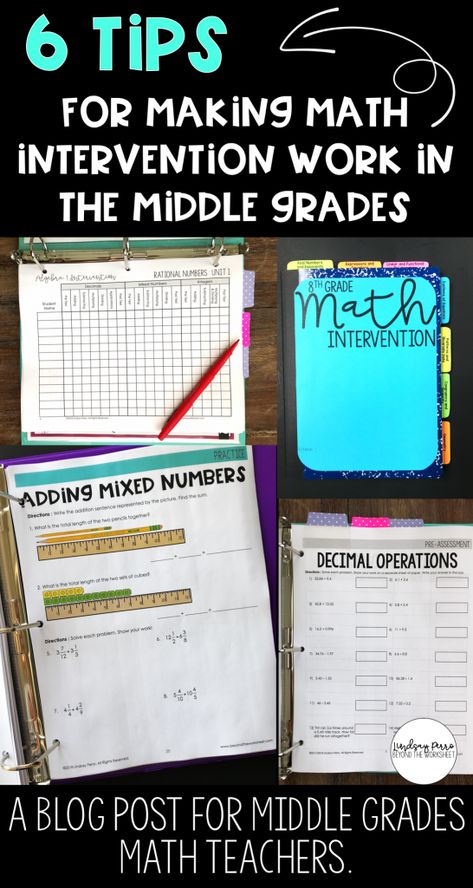 Middle School Math Intervention Math Lab, Math 8, Math Intervention, Math Manipulatives, Secondary Math, 7th Grade Math, 8th Grade Math, Math Notebooks, Math Methods