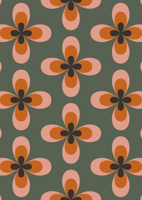 Displate is a one-of-a-kind metal poster designed to capture your unique passions. Sturdy, magnet mounted, and durable – not to mention easy on the eyes! Motif Retro, Retro Geometric Pattern, Modern Floral Pattern, Retro Flower Design, 70s Patterns, Retro Floral Pattern, Retro Flower Print, Retro Pattern Geometric, 60s Flower Pattern