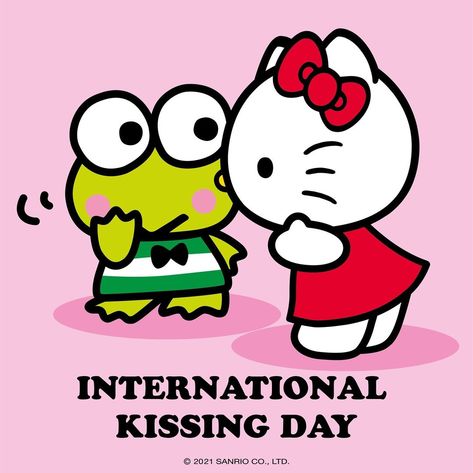 Hello Kitty & Friends (@hellokittyeu) posted on Instagram: “Happy #InternationalKissingDay 💋😘 Tag your friends below and give them a virtual kiss 💋🤗 #HelloKittyandFriends #Sanrio” • Jul 6, 2021 at 4:00pm UTC Virtual Kiss, Hello Kitty Kiss, Girly Artwork, International Kissing Day, Kitty Kisses, Hello Kitty Friends, Kiss Day, Honey Badger, Hello Kitty Art