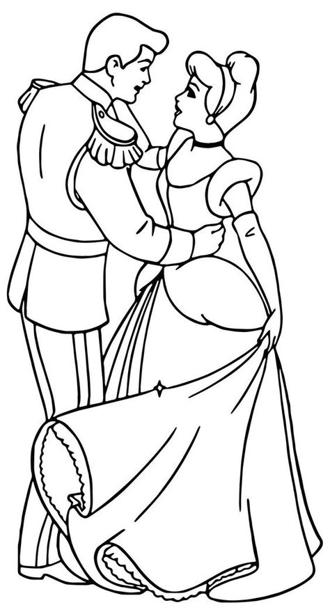 Wedding Coloring Pages Cinderella Sketch, Cinderella Drawing, Cinderella Cartoon, Cinderella Coloring Pages, Dance Coloring Pages, Cinderella And Prince, Dancing Drawing, Cinderella Art, Wedding Coloring Pages