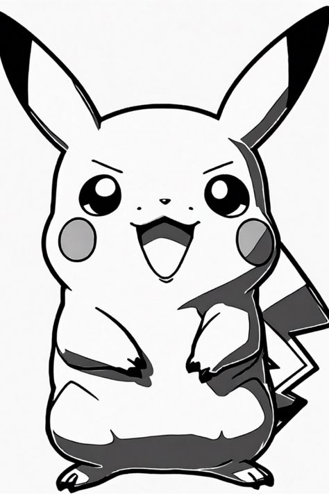 Get ready for a burst of creativity with this adorable Pikachu coloring page! Unleash your imagination and brighten up Pikachu's big, happy eyes, pointy ears, and electric cheeks. Perfect for a relaxing coloring break or a fun activity with the kids. Dive into the world of Pikachu and let the coloring fun begin! Angry Pikachu, Rainy Day Projects, Pikachu Ears, Pikachu Coloring, Pikachu Coloring Page, Pikachu Pikachu, Popular Pokemon, Happy Eyes, Pointy Ears