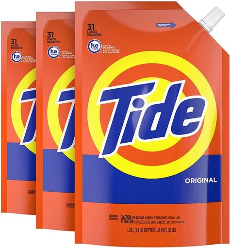 GET THIS DEAL HERE Tide Liquid Laundry Detergent Soap Pouches Pack of 3 FREE at Amazon! Amazon has a hot deal on these Tide Liquid Laundry Detergent Soap Pouches pack of 3 online! REG $21.99, but combine with the coupon under the price and the rebate below and these come out FREE! The pouches make it easier to store and doesnt take up as much space on your shelves. Right now […] Laundry Detergent Liquid, Tide Laundry Detergent, Tide Laundry, Soap Pouches, Tide Pods, Liquid Laundry Detergent, Laundry Liquid, Household Cleaners, Liquid Soap