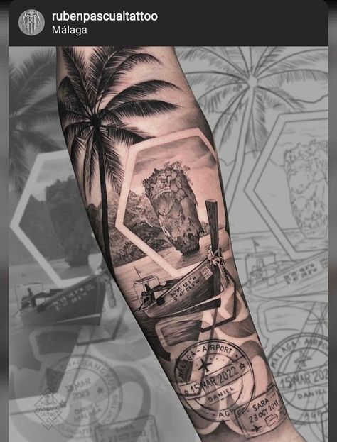 Block Island Tattoo, Word Tattoo Cover Up Ideas, Colombia Tattoo Ideas, Architectural Tattoo, Inner Bicep Tattoo Men Ideas, Coordinate Tattoo Ideas, Colombia Tattoo, Nautical Tattoo Sleeve, Coordinates Tattoo