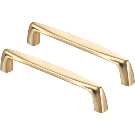 Specification Length: 5.75 inch (146mm) Height: 1 inch (24.8mm) Hole Center to Center: 5 inch (128mm) Weight: 88g Materials: Zinc Alloy Package Included 10 x brushed gold cabinet pulls 1"(22mm) Screws : 20 1.5"(45mm) Screws: 20 (adjustable) Product Details 1. This mid century drawer pulls can be applied widley in home improvement, such as gold toilet handle, kitchen cabinet handles and knobs for dresser drawers. 2. This kitchen hardware for cabinets with brushed brass finish will highlight the d Gold Handles Kitchen Cabinets, Kitchen Cabinet Handles Gold, Gold Dresser Handles, Cabinet Handles Gold, Gold Kitchen Hardware, Handles For Cabinets, Gold Cabinet Hardware, Gold Pulls, Gold Cabinet Handles