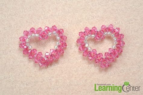 Pink Beaded Heart Pendant Jewelry, Cheap Beaded Heart-shaped Jewelry, Valentine's Day Adjustable Beaded Heart Pendant Necklace, Valentine's Day Beaded Heart Pendant Jewelry, Cheap Heart-shaped Beaded Earrings For Valentine's Day, Beaded Ornaments Diy, 3d Crystal, Beads Craft Jewelry, Easy Jewelry