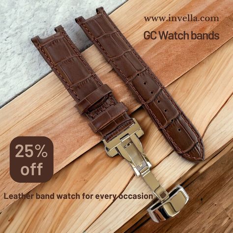 Premium Leather Notched Watch Straps | 20*11mm (Brown) https://invella.com/premium-leather-notched-watch-straps-20mm-brown-copy/ #watches #GC #best Watch Straps, Leather Watch Bands, Leather Band, Watch Strap, Watch Bands, Leather Straps, Band, Leather, On Instagram